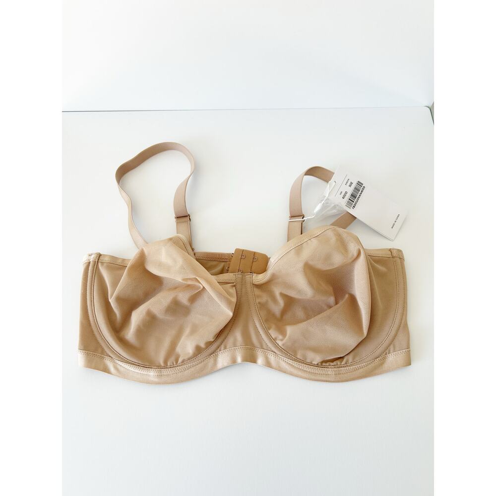 NWT HSIA Nude Semi Sheer Bra 40DD